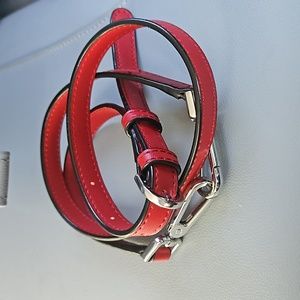 Calvin Klein Handbag Replacement Strap Red / Silver Toned Hardware
